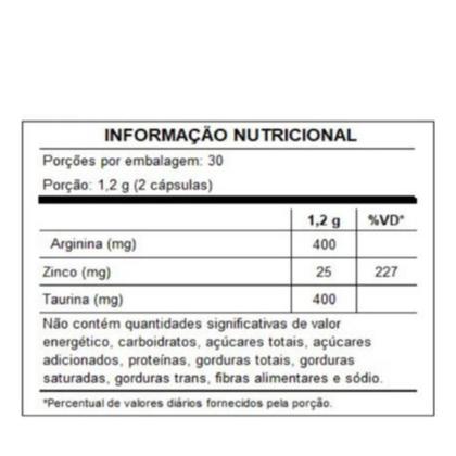 Imagem de Mix Nutri + Testo Zinco/Arginina e Taurina c/60 cps