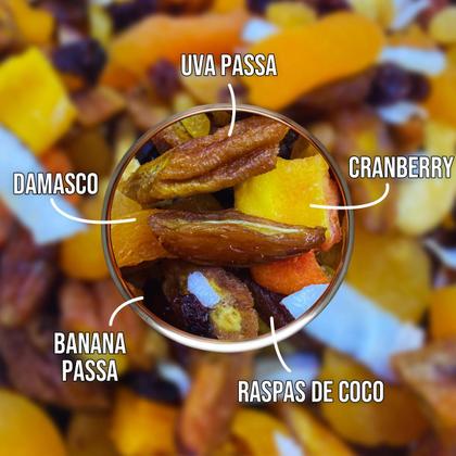 Imagem de Mix P&P Energy Frutas Seca Tropicais 1Kg Damasco Uva Chips Coco Banana