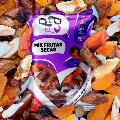 Imagem de Mix P&P Frutas Secas Tropical Desidratado Damasco 1Kg Maçã Coco Chips Figo Banana Tâmara Uva 1Kg