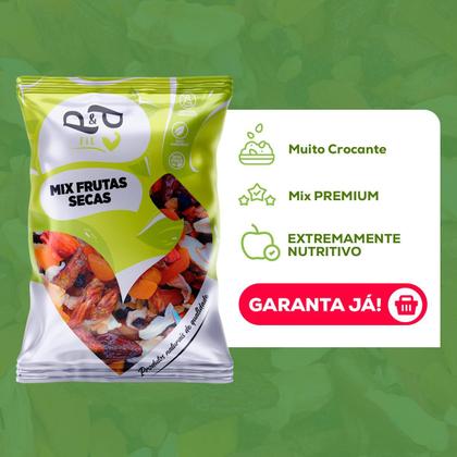 Imagem de Mix P&P Frutas Secas Tropical Desidratado Damasco 250g Maçã Coco Chips Figo Banana Tâmara Uva
