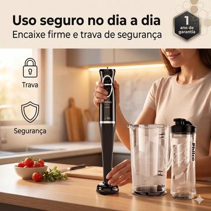 Imagem de Mixer 2 em 1 400W Liquidificador Portátil Copo Blender 4 Lâminas Pro Maxx Philco