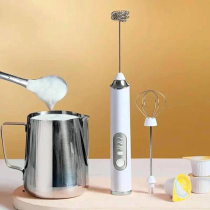 Imagem de Mixer 2 Em 1 Elétrico - Misturador De Bebidas Espuma Leite