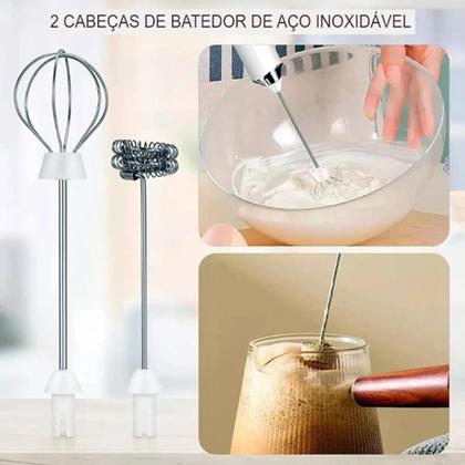 Imagem de Mixer 2 Em 1 Elétrico - Misturador De Bebidas Espuma Leite