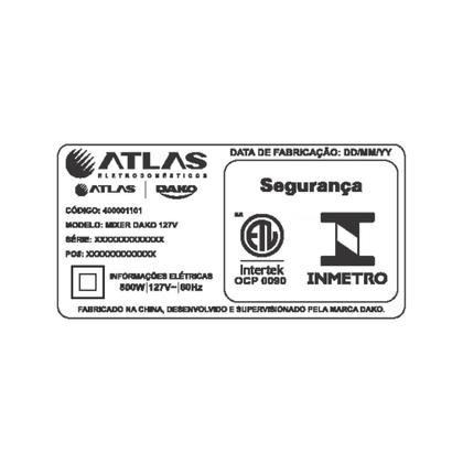 Imagem de Mixer 3 em 1 Dako 800W Função Turbo Preto e Inox 127V