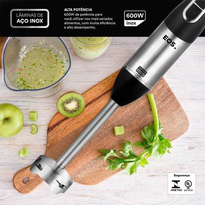 Imagem de Mixer 3 Em 1 EOS EMX02 2 Velocidades 600W  Inox com Preto 220V