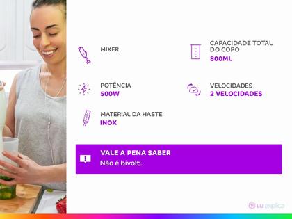 Imagem de Mixer 3 em 1 Trikxer Pratic Mallory 500W Branco