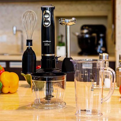 Imagem de Mixer com Processador Britânia 500W Turbo 3 em 1 Preto com Jarra