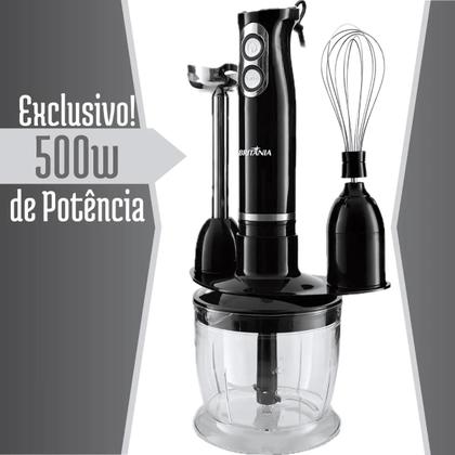 Imagem de Mixer e Processador 3 em 1 500W Turbo com Jarra Preto