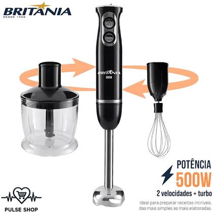 Imagem de Mixer e Processador 3 em 1 500W Turbo com Jarra Preto