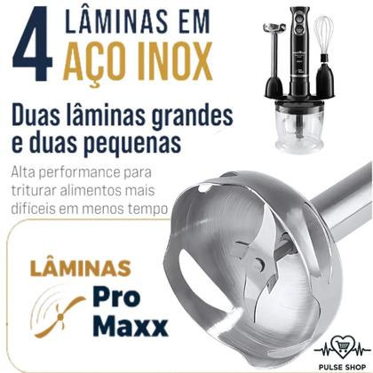 Imagem de Mixer e Processador 3 em 1 500W Turbo com Jarra Preto