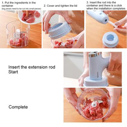 Imagem de Mixer e Processador de Alimentos Portátil Sem Fio 2 em 1 USB