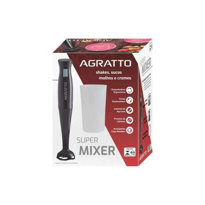 Imagem de Mixer Elétrico com Copo 200w Super Mxv 02 Preto 220v Agratto