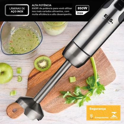 Imagem de Mixer EOS 3 Em 1 12 Velocidades 850W Inox e Preto EMX03 110V