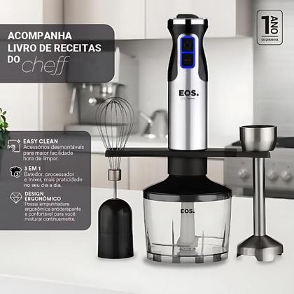 Imagem de Mixer EOS 3 Em 1 850W Turbo 12 Velocidades com Processador