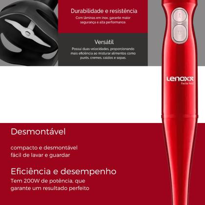 Imagem de Mixer Facile Lenoxx 200W 127V Praticidade na Cozinha Prepare Alimentos com Rapidez