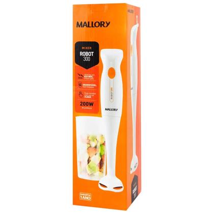 Imagem de Mixer Mallory Robot 300 Copo 800ml 200 Watts Premium Branco 127V