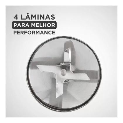 Imagem de Mixer Portatil MK600 Mini Processador Fusion Vertical 3 Em 1 Em Inox 127V 600W Black Decker