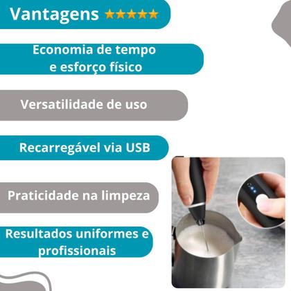 Imagem de Mixer Portátil USB Misturador Bebidas Cor Branco 110V/220V