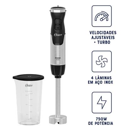 Imagem de Mixer Power Black Inox 750W OMIX370 - Oster