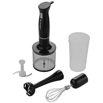 Imagem de Mixer Processador Batedor Triturador 3 em 1 Elétrico Portátil 200W Preto Agratto Amix01