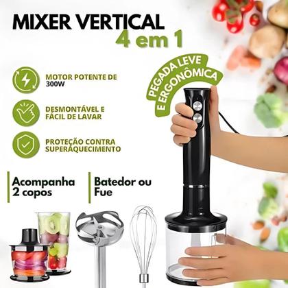 Imagem de Mixer Turbo 3 em 1 300w Inox 220v - Praticidade na Cozinha