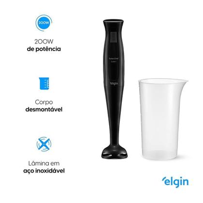 Imagem de Mixer Turbo Chef Vertical Elgin, 200W, 127V, 700ml, Preto - 42MIX2001000
