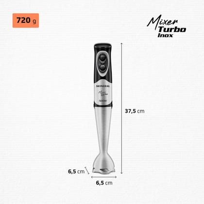 Imagem de Mixer Turbo Inox Mondial Preto 500W M-16-bi