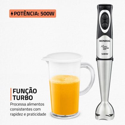 Imagem de Mixer Turbo Inox Mondial Preto 500W M-16-bi