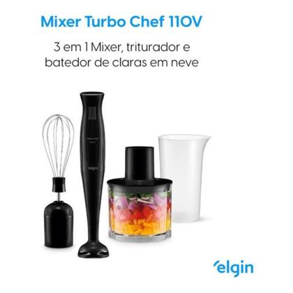 Imagem de Mixer Vertical Elgin Turbo Chef 3 em 1 200W Preto 220V