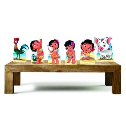 Imagem de Moana Baby Kit 6 Displays De Mesa Totens De Decoração Festa
