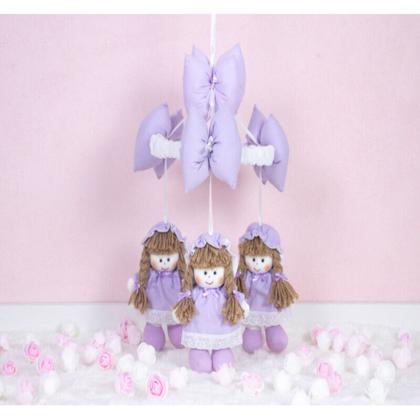 Imagem de Mobile bebe arco boneca vestido com lese para berço