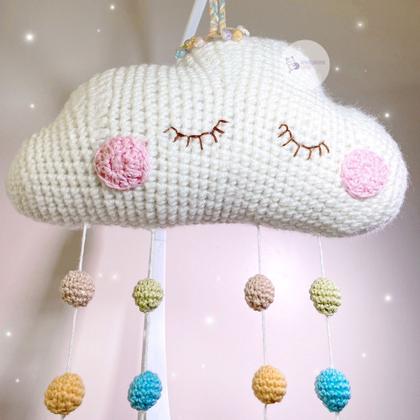Imagem de Móbile de Nuvem de Amigurumi Fofinho 