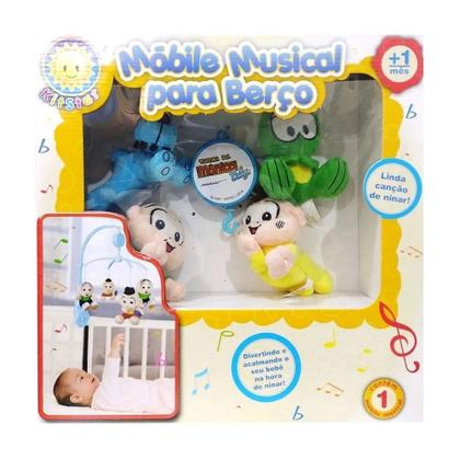Imagem de Móbile Giratório Musical Turma Da Mônica Baby Cebolinha Cascão - Kitstar 
