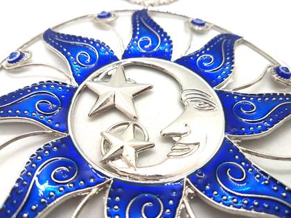 Imagem de Móbile Mandala Olho Grego Grande Coração Inveja e Mau-Olhado