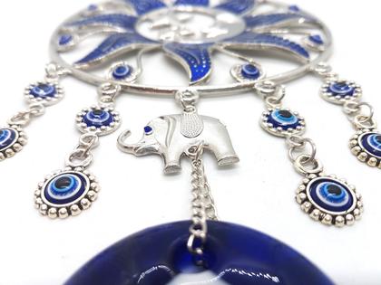 Imagem de Móbile Mandala Olho Grego Grande Coração Inveja e Mau-Olhado