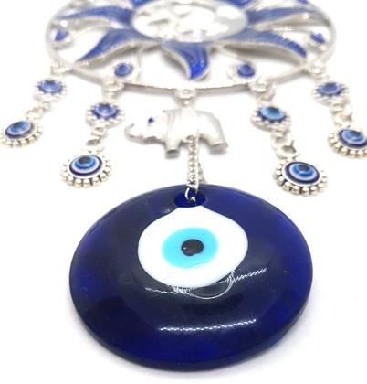 Imagem de Móbile Mandala Olho Grego Grande Coração Inveja e Mau-Olhado