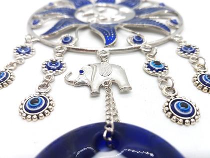 Imagem de Móbile Mandala Olho Grego Grande Coração Inveja e Mau-Olhado