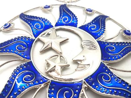 Imagem de Móbile Mandala Olho Grego Grande Coração Inveja e Mau-Olhado