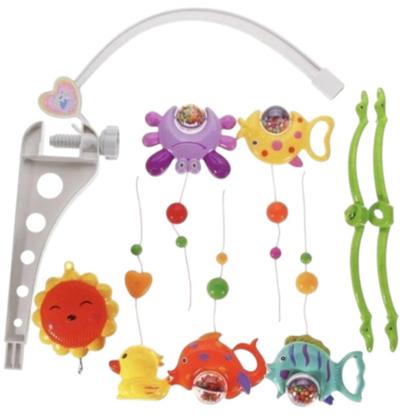 Imagem de Móbile Musical Giratório Brinquedo Para Berço Bebê Peixe