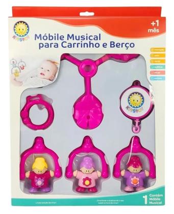 Imagem de Móbile Musical para Carrinho e Berço Amigos Kitstar Estampa:MENINA