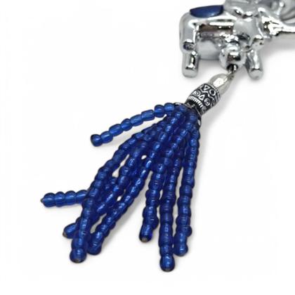 Imagem de Móbile Trio Elefantes da Sorte com Murano Olho Grego 44 cm