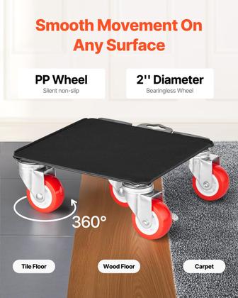 Imagem de Mobiliário Dolly VEVOR Carga máxima 1575 kg com 5 rodas