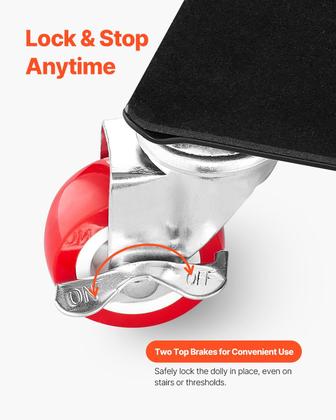 Imagem de Mobiliário Dolly VEVOR Carga máxima 1575 kg com 5 rodas