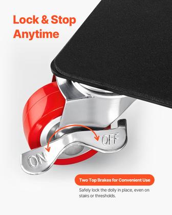 Imagem de Mobiliário Dolly VEVOR Carga máxima 544,31 kg com 5 rodas