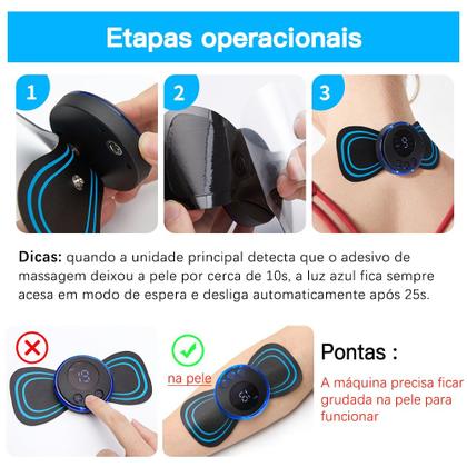 Imagem de Mobilidade sem dor: Mini Massageador Elétrico Portátil para pescoço, pernas e coluna!