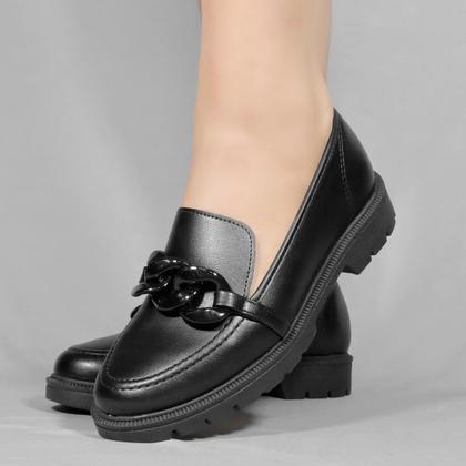 Mocassim Beira Rio Sapato Fechado Corrente Feminino