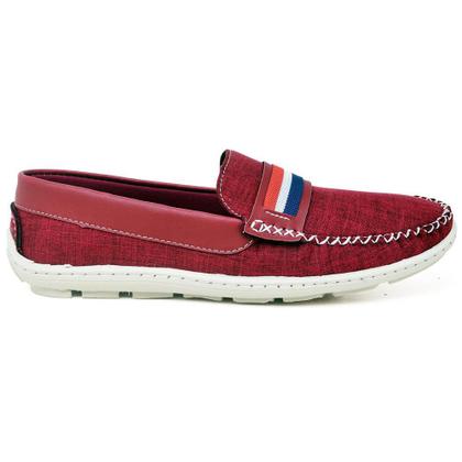 Imagem de Mocassim Casual em Tecido Yoyo Store Aberto Detalhe em Tira com Listras