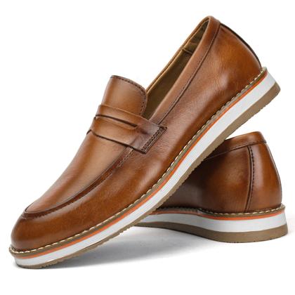 Imagem de Mocassim Casual Masculino Caramelo Couro DIfranca - 171