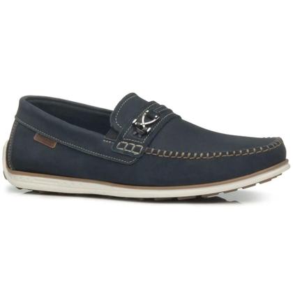 Imagem de Mocassim Couro Pegada Nobuck 142004 Masculino - Marinho