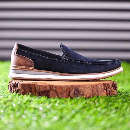 Imagem de Mocassim Democrata Flow Nobuck Azul Marinho - Masculino